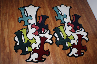 Multi Color Cross Rug