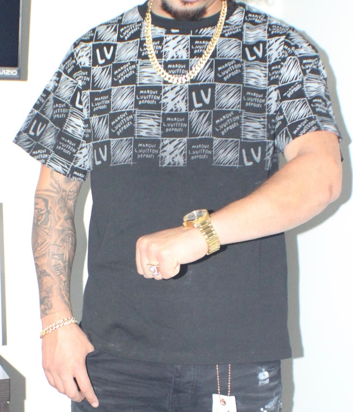 Multi-Print Black/White T