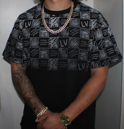 Multi-Print Black/White T