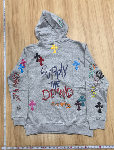 Supply and Demand Cross Hoodie (white)
